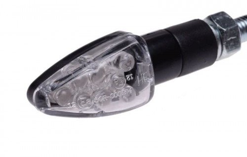 Kierunkowskaz mini czarny biały klosz led