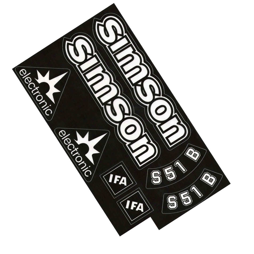 Naklejki transparentne jasne premium Simson S51 komplet