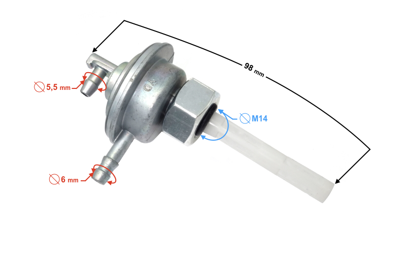 Kranik paliwa do skutera Barton Challanger 2