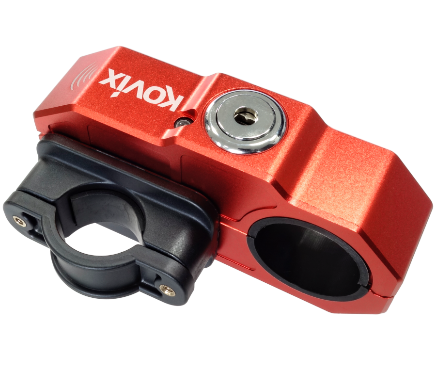 Kovix grip lock blokada dźwigni hamulca z alarmem 120dB czerwona