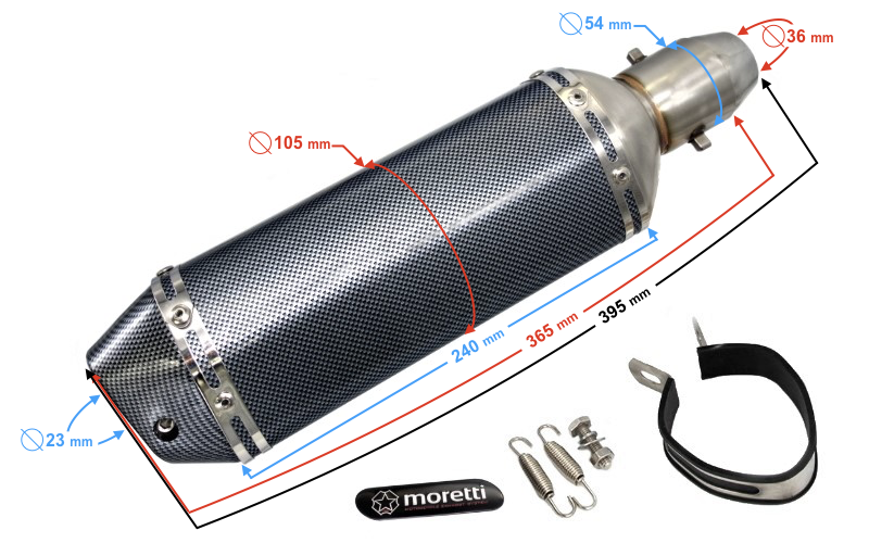 Tłumik wydech tuningowy uniwersalny