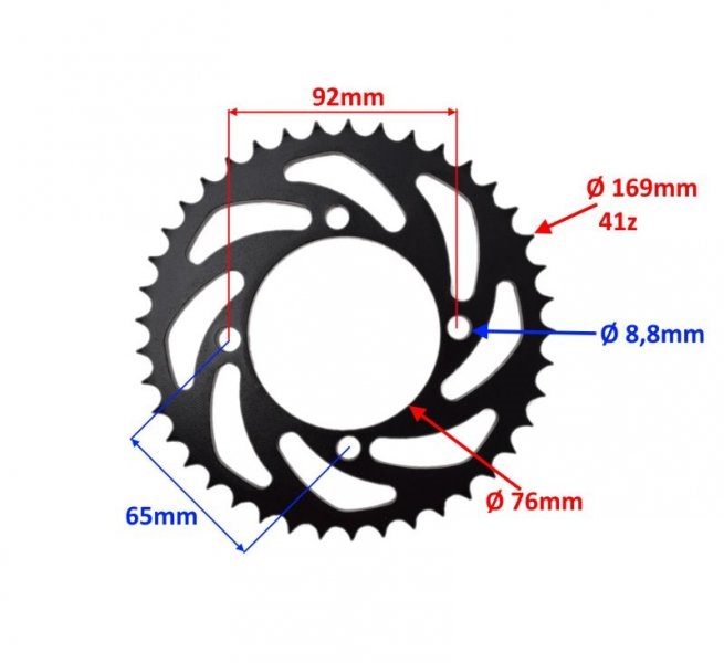 Zębatka tył 41z 428 Pit Bike MRF Honda CRF50