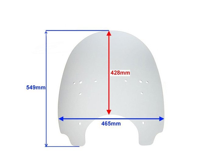 Szyba owiewka motocyklowa duża Harley Honda Kawasaki Suzuki Yamaha Hyosung 