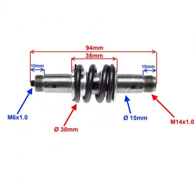 Wałek główny do silnika rowerowego 50 ccm 2t komplet