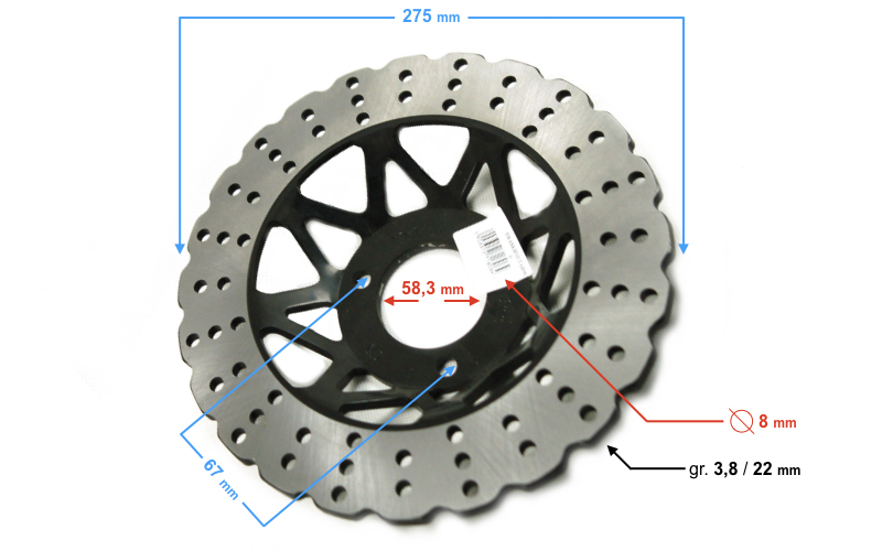 Tarcza hamulcowa przednia do skutera Barton B-Max