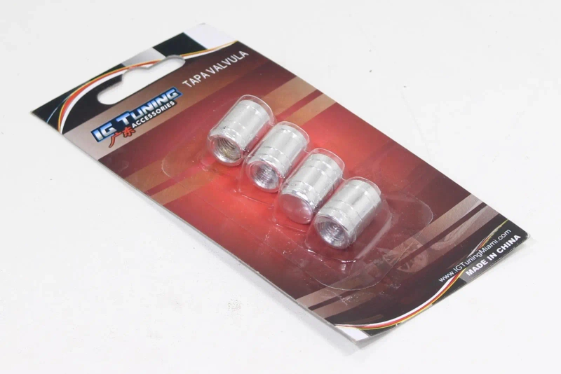 Nakrętki wentyla baryłki srebrne 4 sztuki 