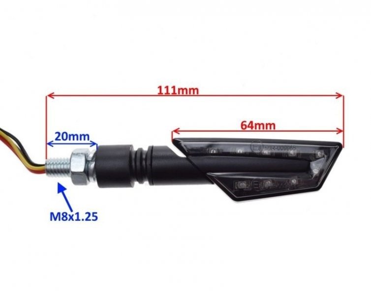 Kierunkowskaz kierunkowskazy tylne led para m8 3w1