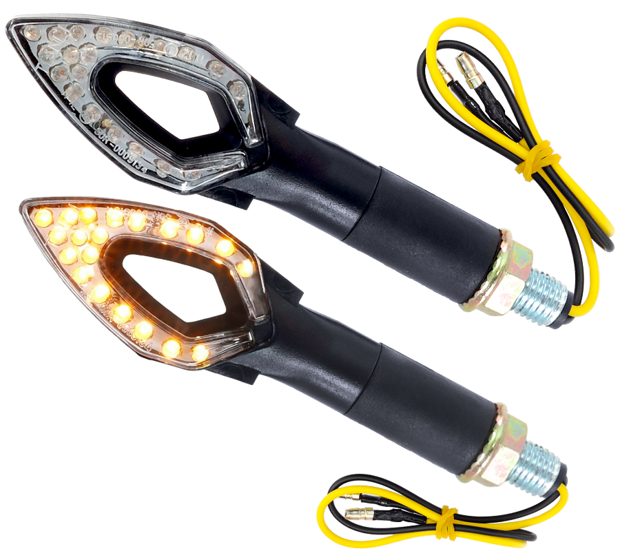 Kierunkowskazy uniwersalne MRT-083 ledowe (20 diod) czarne (E- mark)