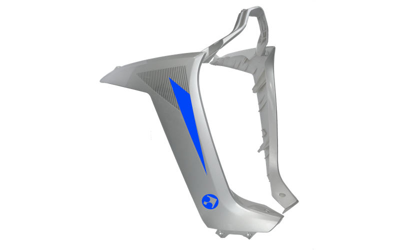 Obudowa dolna przednia srebrno-niebieska Barton Scalpel