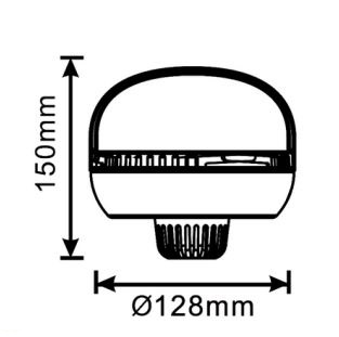 Lampa błyskowa Smooth 45Led trzpień 2 błyski 12/24V