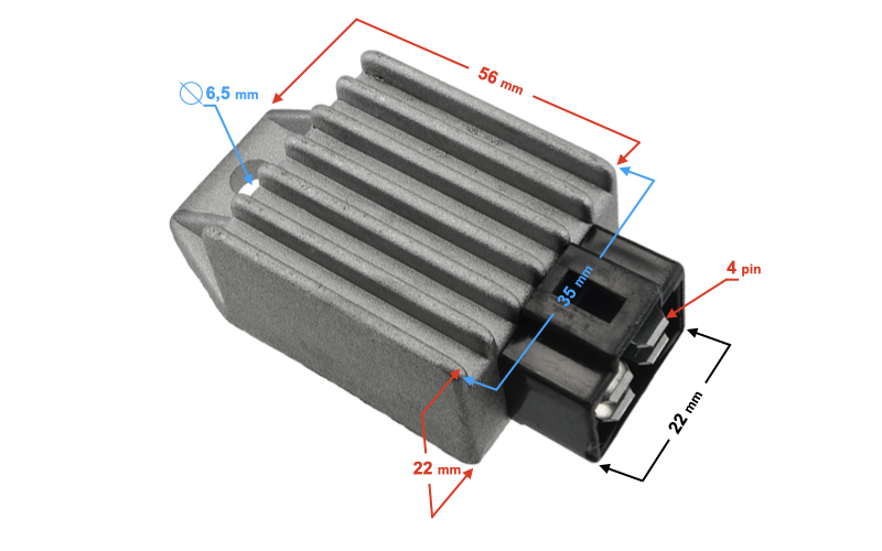 Regulator napięcia skuter 4T Gy6 Junak Barton Zipp 157QMJ