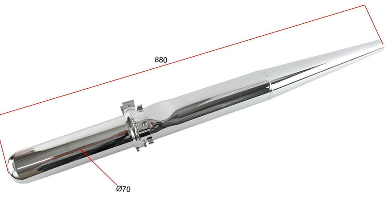 Tłumik wydech z obejmą chrom simson s51 enduro