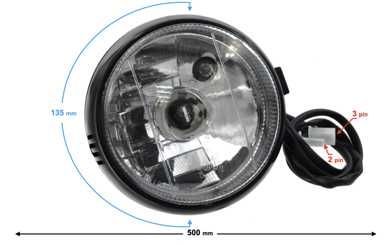 Reflektor przód quad atv Barton Mikilon 180 (H)