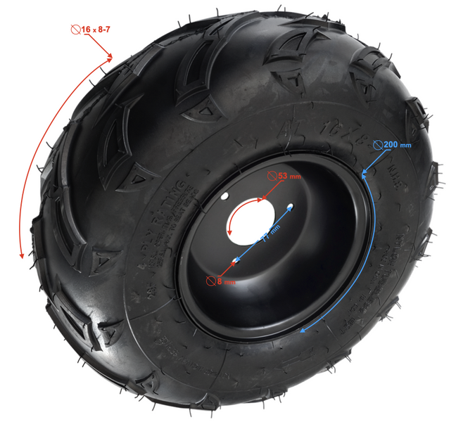 Opona 16x8-7 (160/70-7) 17F quad atv