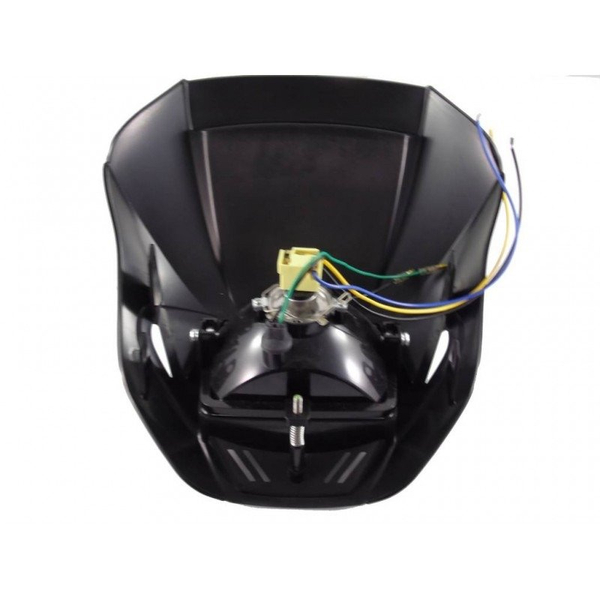 Owiewka z reflektorem kwadrat lampa h4 e11 czarna