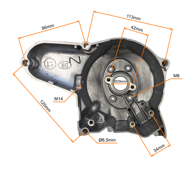 Pokrywa iskrownika / statora owalna minichopper Zipp Romet Junak Barton