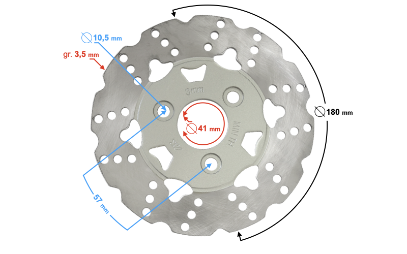 Tarcza hamulcowa przednia przód Barton Scalpel