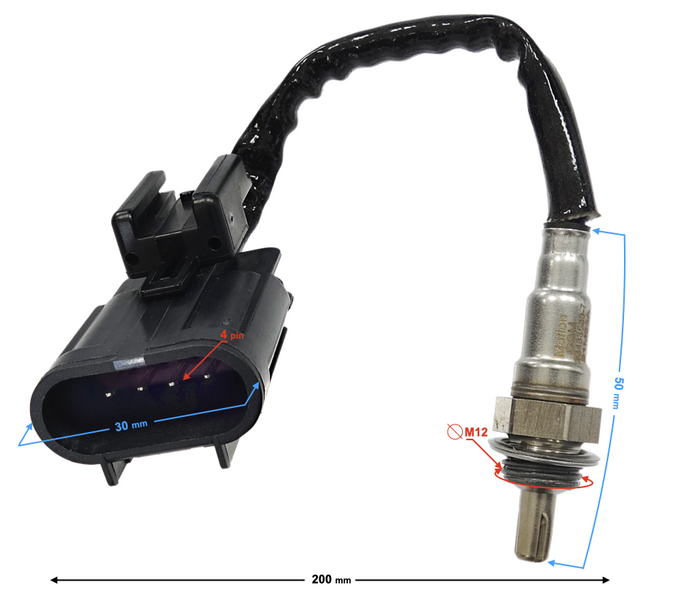 Sonda lambda czujnik tlenu Barton Falcon Firefox Galactic Euro4 4T 50cc