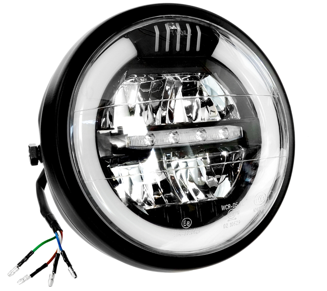Reflektor lampa przednia LED uniwersalna Czoper Chopper Cafe Racer