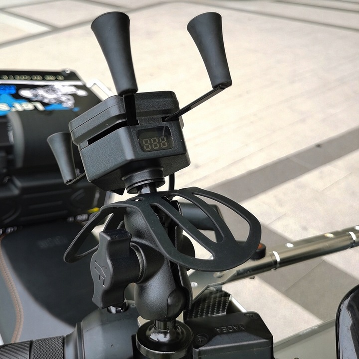 Uchwyt z ładowarką indukcyjną 15W w główkę ramy