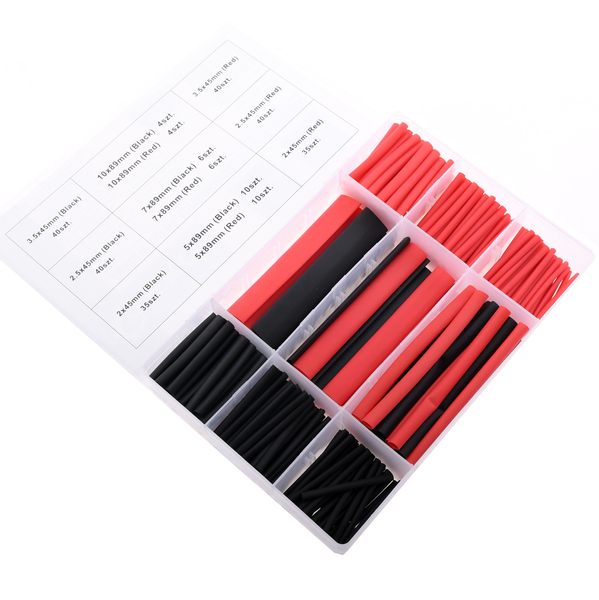 Rurki termokurczliwe z klejem 12 rozmiarów 270 sztuk