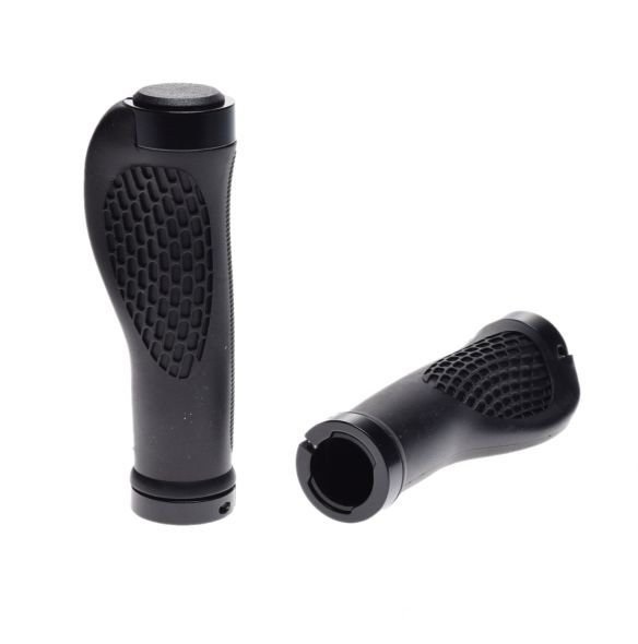 Chwyt kierownicy rowerowy czarne przykręcany ergo