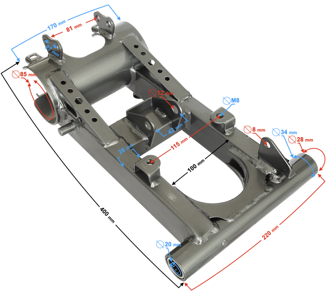 Wahacz tylny Quad ATV Mikilon 180 (H)