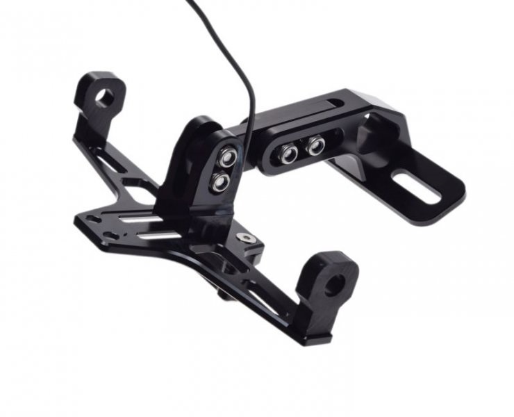 Uchwyt tablicy rejestracyjnej uniwersalny czarny z podświetleniem Led