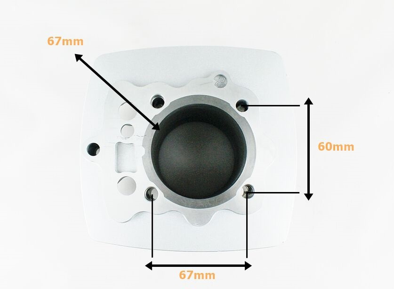 Cylinder głowica CG 250ccm 67mm powietrze quad atv Bashan komplet