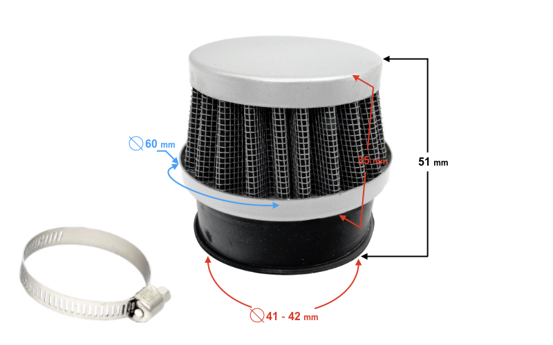 Filtr powietrza stożkowy Pocket Bike cross quad