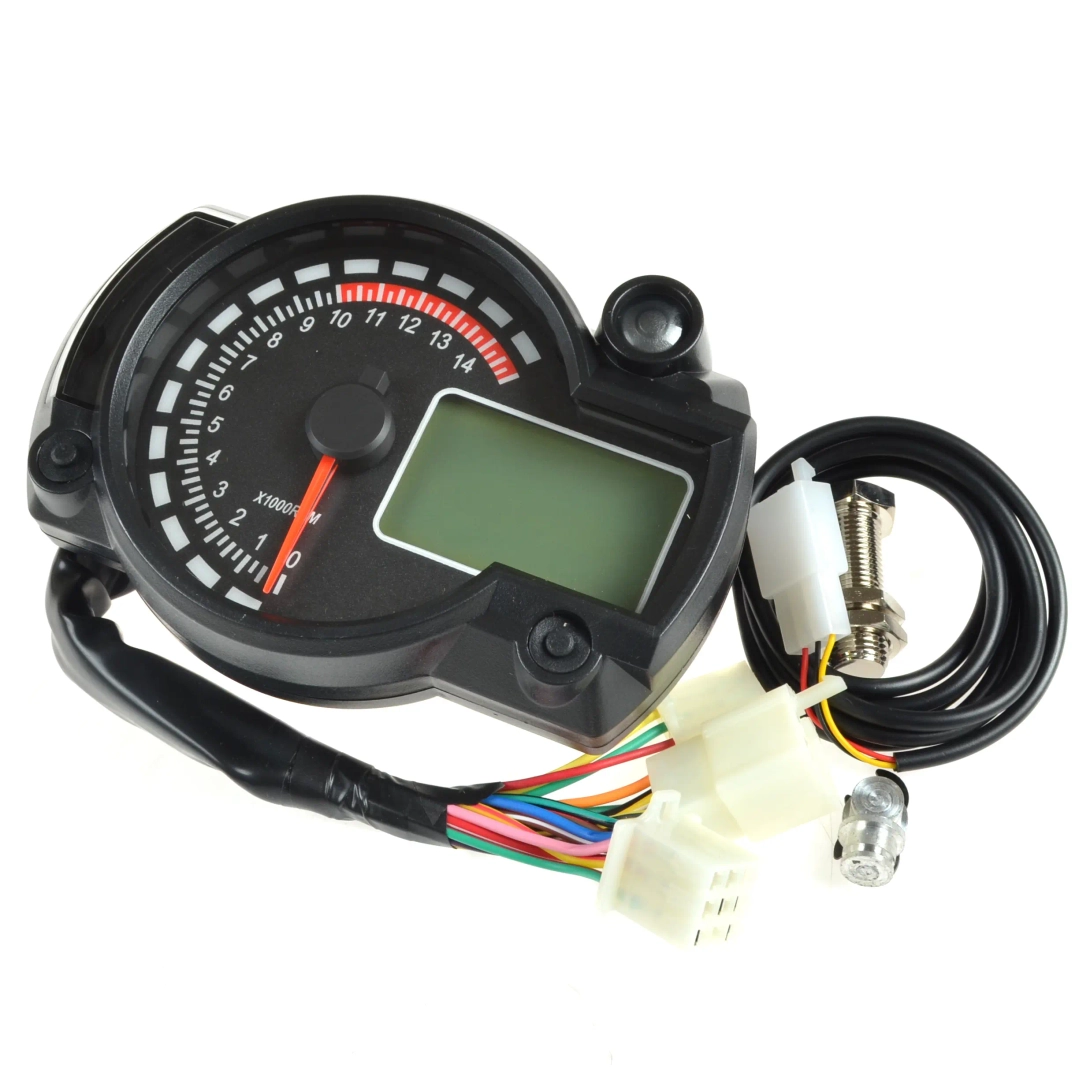Licznik + obrotomierz czarny wyświetlacz LCD czujnik 9-16V