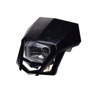 Owiewka motocyklowa przód z reflektorem czarna H4 12V 35/35W