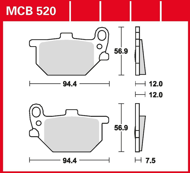 Klocki hamulcowe mcb520 Yamaha XS XV 750 80-84r