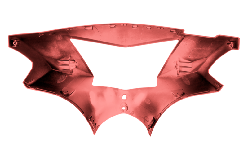 Obudowa owiewka lampy reflektora przód czerwona Barton Scalpel