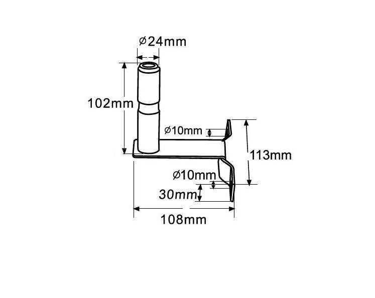 Mocowanie Lampy Błyskowej Kogut Typ - L Boczne