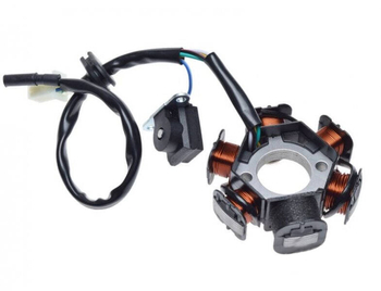 Stator stojan iskrownik 6 cewek 3 przewody Sym Mio 50 4T