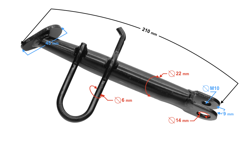 Podpora stópka boczna do skutera Barton Energy