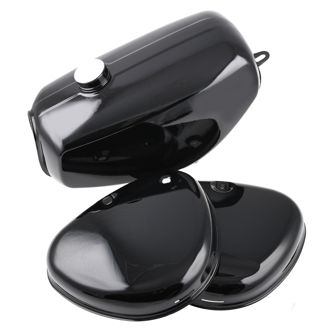 Zbiornik paliwa pokrywy boczne czarny premium Simson Enduro DPR Classic