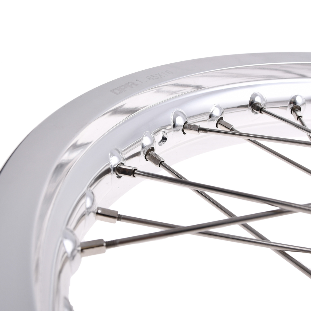 Koło jezdne 1,85x16 Simson S51 alu szprychy inox DPR