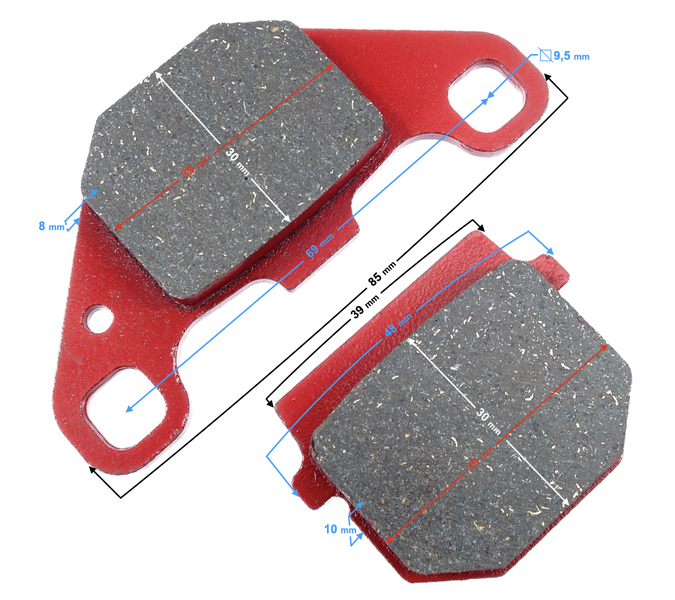 Klocki hamulcowe SKUTER 2T 4T ATV QUAD 110 125 150