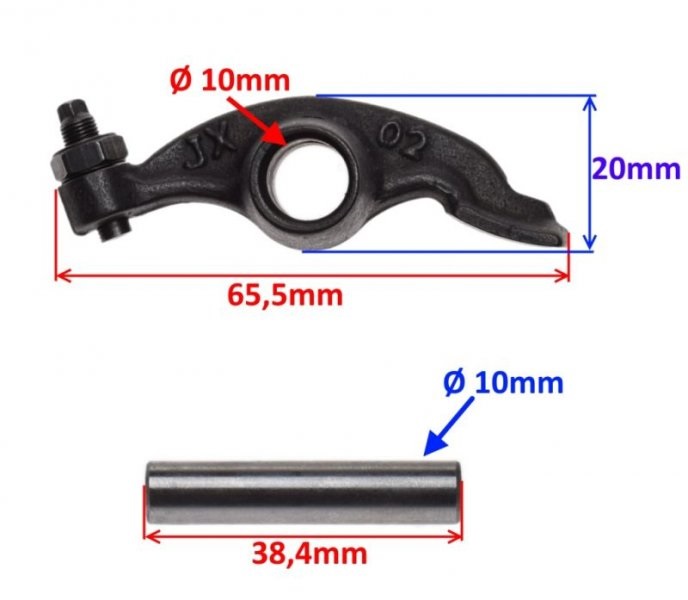 Dźwigienki zaworowe silnik ZS154FMI-2 cross 110 125