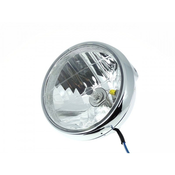 Lampa przód boczne mocowanie h4 chrom chopper