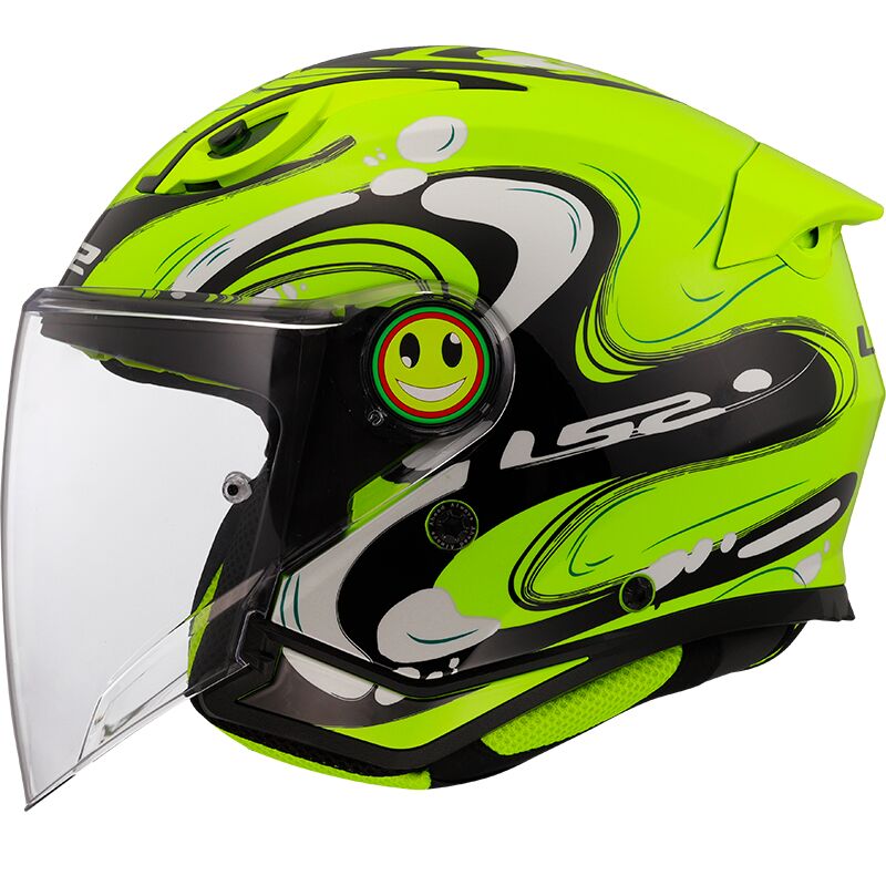 Kask dziecięcy LS2 OF622 Funny II Junior Glup H-Vis Yellow homologacja ECE 22.06