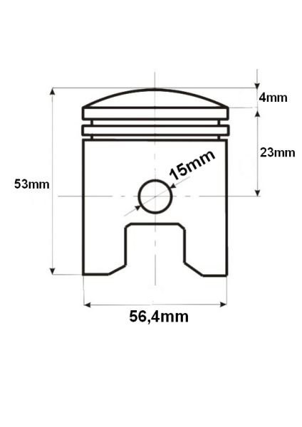 Tłok 56,40/15/23 silnik 156FMI