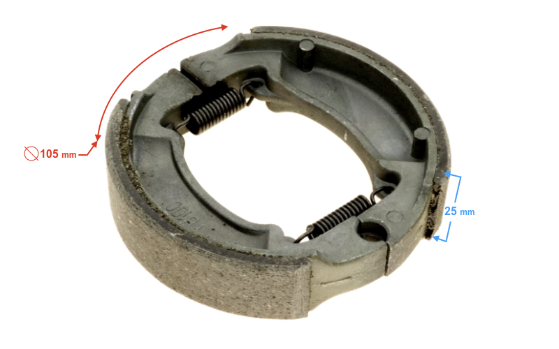 Szczęki hamulcowe tylne do skutera Barton Falcon 2T 50cc