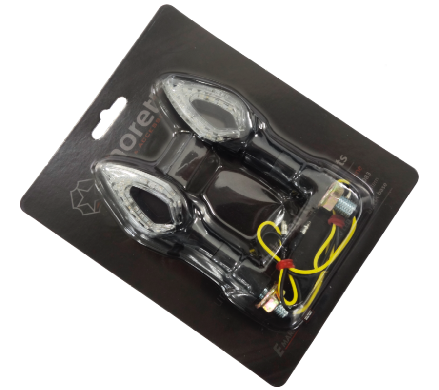 Kierunkowskazy uniwersalne MRT-083 ledowe (20 diod) czarne (E- mark)