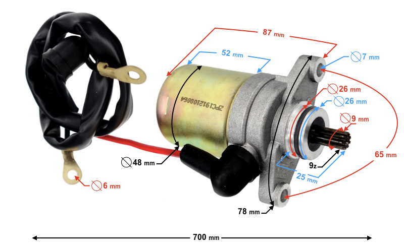 Rozrusznik Moretti Skuter 2T 50ccm 9 Zębów