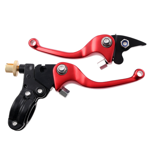 Dźwignie klamki hamulca i sprzęgła krótkie czerwone
