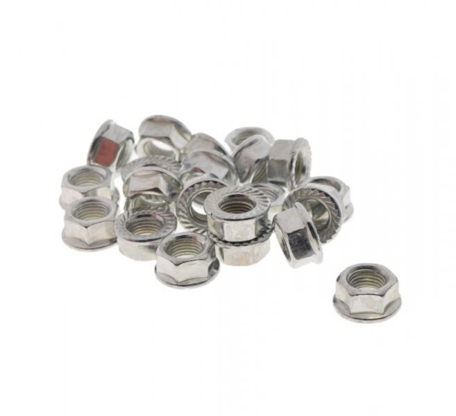 Nakrętka osi koła m10 x 1 rowerowa srebrna jakosc