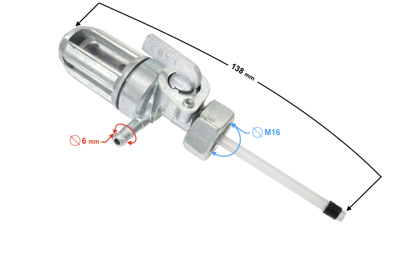Kranik paliwa zawór M16 ROMET ZK50 ZK125 ZK 50 ZETKA ZIPP NEKEN BENZER